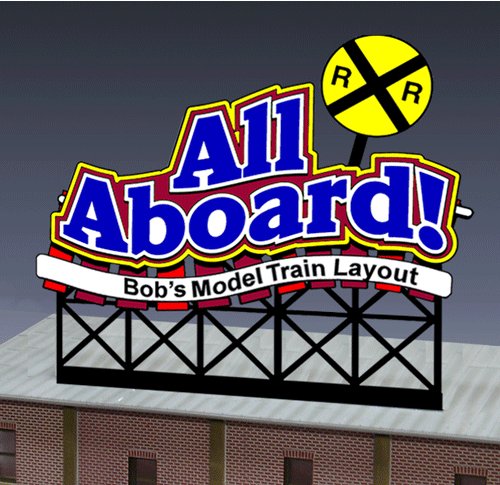 Miller Engineering All Aboard Sign  (Lg)