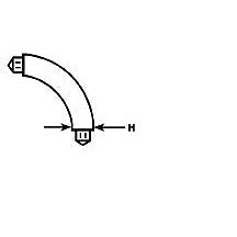 Plastruct 3/16" White Butyrate 3 Diameter Bend for TB-6 (5 per pack)