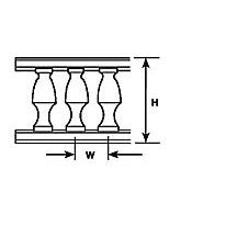 Plastruct N gauge Polystyrene Balcony Railing 6-1/2" Length (2 per pack)
