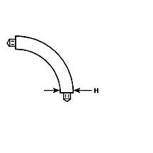 Plastruct 1/4" White Butyrate 5 Diameter Bend for TB-8 (5 per pack)