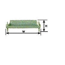 Plastruct HO gauge Polyethylene Concrete 5 Bench Set (1 per pack)