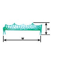 Plastruct O gauge Polystyrene Wrought Iron Bench (2 per pack)