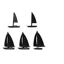 Plastruct Styrene Sail Boat Set (10 per pack)