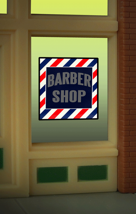 Miller Engineering Barber Window Sign