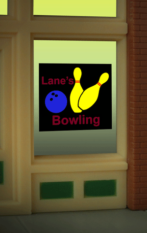 Miller Engineering Bowling Window Sign