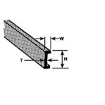 Plastruct Dark Gray ABS Channel - 5/16" (7.9mm) x 3/32" (2.4mm) - .050 (1.3mm) thick - 24" (600mm) Length (4 per pack)