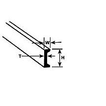 Plastruct 3/32" Polystyrene Channel (.094" or 2.4mm) 10" Length (10 per pack)