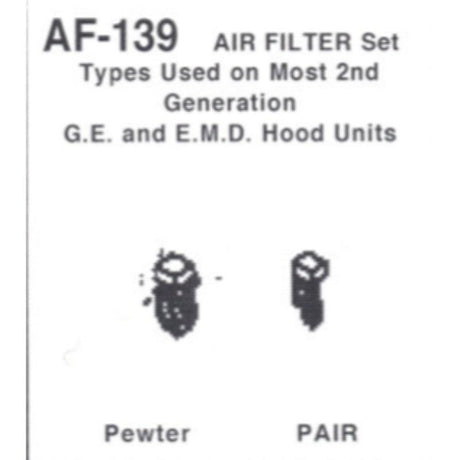 Details West HO Air Filter Set 2nd Generator Hood Units (pr) - Fusion Scale Hobbies