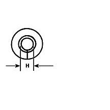 Plastruct 1/4" White Flange for TB-8 (5 per pack)