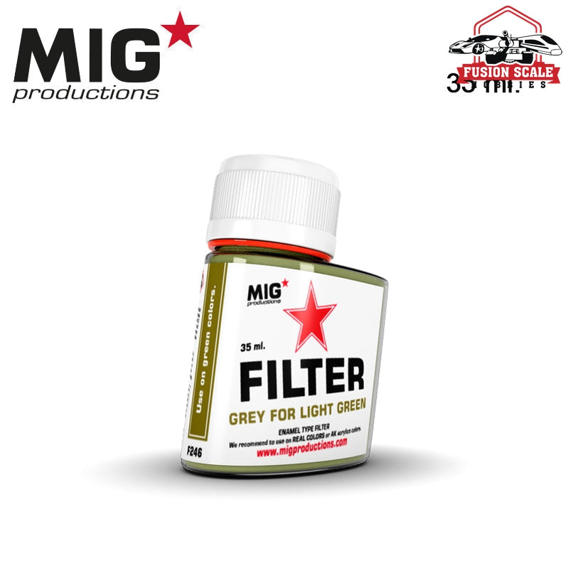 Mig Productions Enamel Filter 35ml  Grey for Light Green MP246