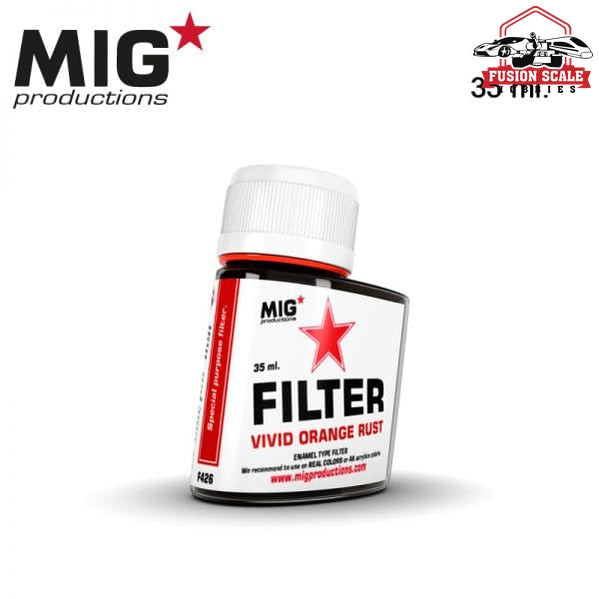 Mig Productions Enamel Filter 35ml Vivid Orange Rust MP426