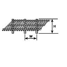 Plastruct Polystyrene Diagonal Fence - HO gauge - D style - 11/32" (8.7mm) x 11/32" (8.7mm) x 20" (500mm) Length (1 pk)