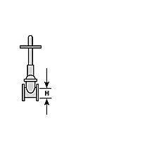 Plastruct 1/4" Gray Butyrate Gate Valve for TB-8 (5 per pack)