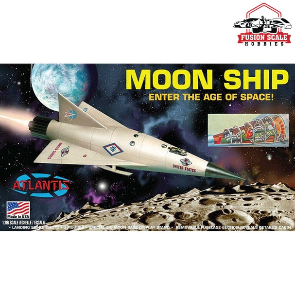 Atlantis Models Moon Ship Plastic Model kit 1/96 Atlantis - Fusion Scale Hobbies