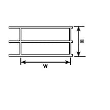 Plastruct O gauge Polystyrene Hand Rail White (1 per pack)