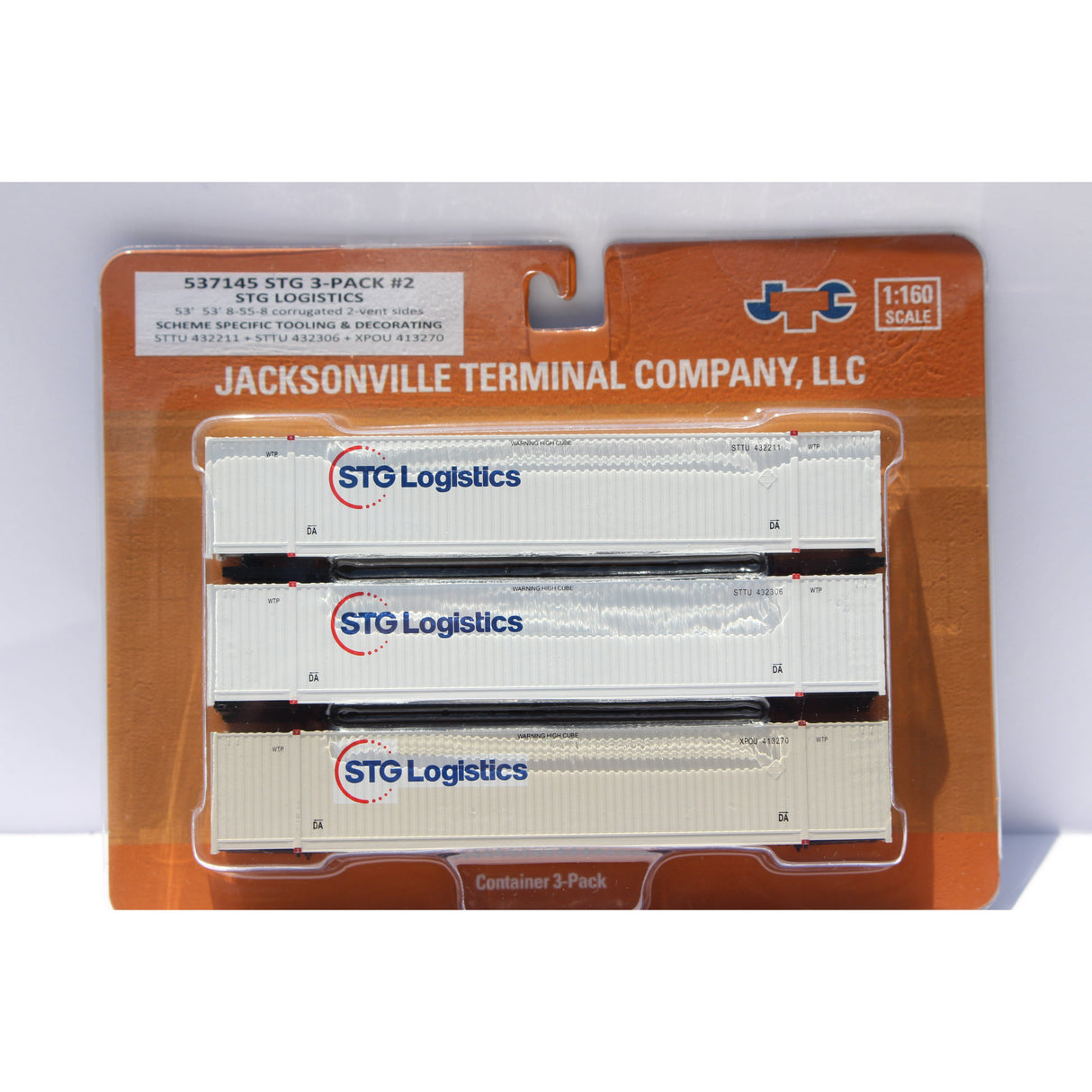 Jacksonville Terminal Company N STG Logistics/XPO #2 53' High Cube Container 3pk