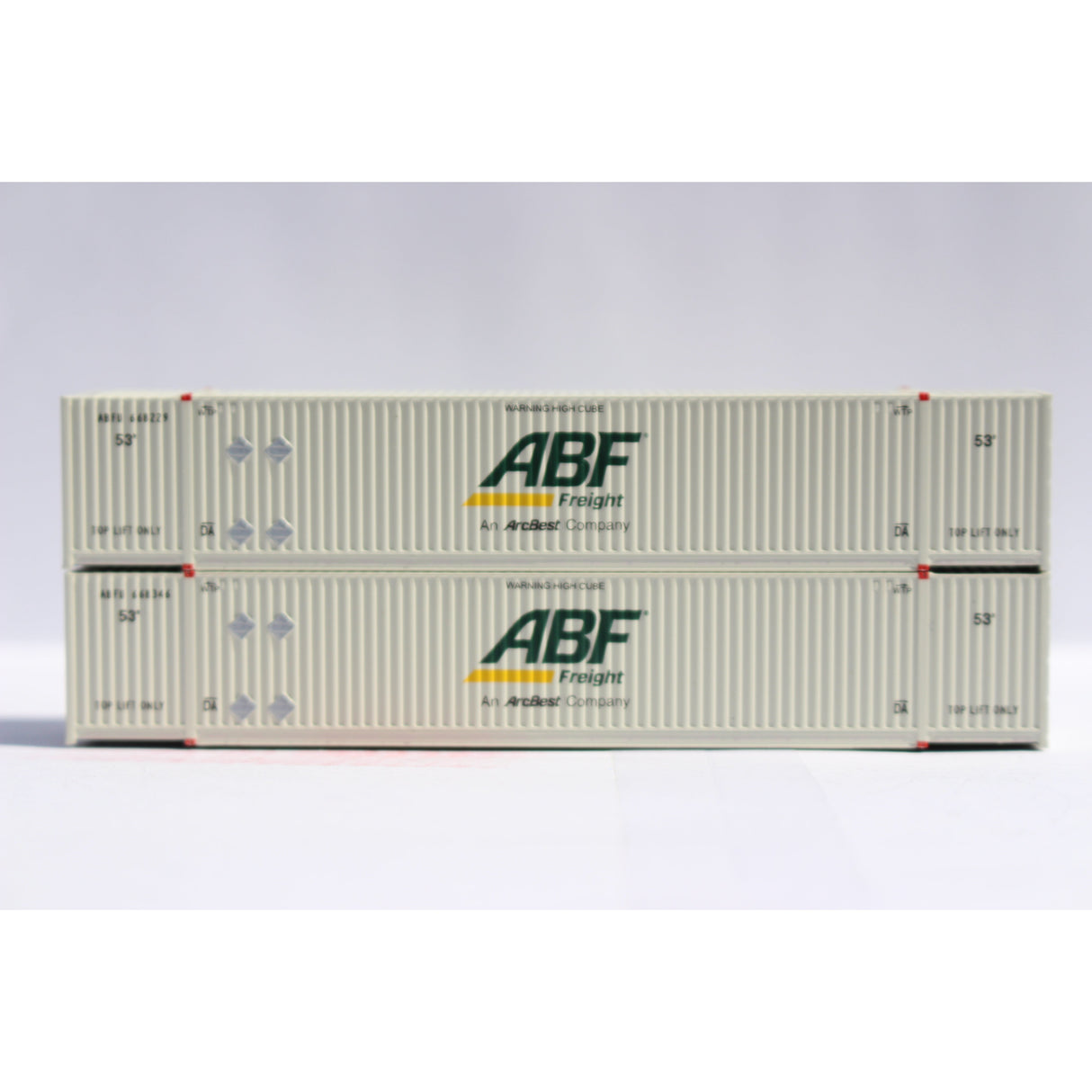 Jacksonville Terminal Company N ABF FREIGHT 53' HIGH CUBE 8-55-8 Set #1 corrugated contain