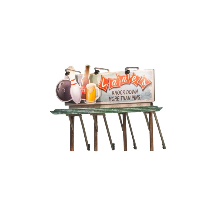 Woodland Scenics HO Scale Billboard Lanes Bowling & Bar