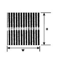 Plastruct .039 (1.0mm) Slat Lattice Panel 2-1/8"(54mm) x 15/16"(23.8mm) x 1/32"(0.8mm) - (1 per pack)