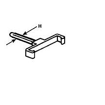 Plastruct Clear Acrylic Ladder Clip for KL-12 (5 per pack)