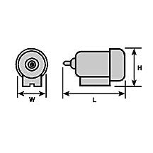 Plastruct 3/8" Gray ABS Motor (3 per pack)