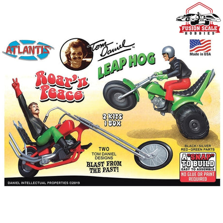 Atlantis Models Tom Daniel Leap Hog ATV Roar'N Peace Motorcycle Snap Kit - Fusion Scale Hobbies