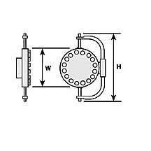 Plastruct 1-1/16" Medium Gray ABS Manway  (3 per pack)