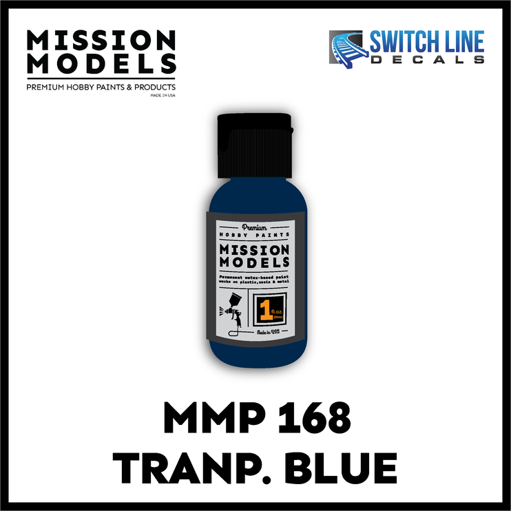 Mission Models Paint Transparent Blue 1oz