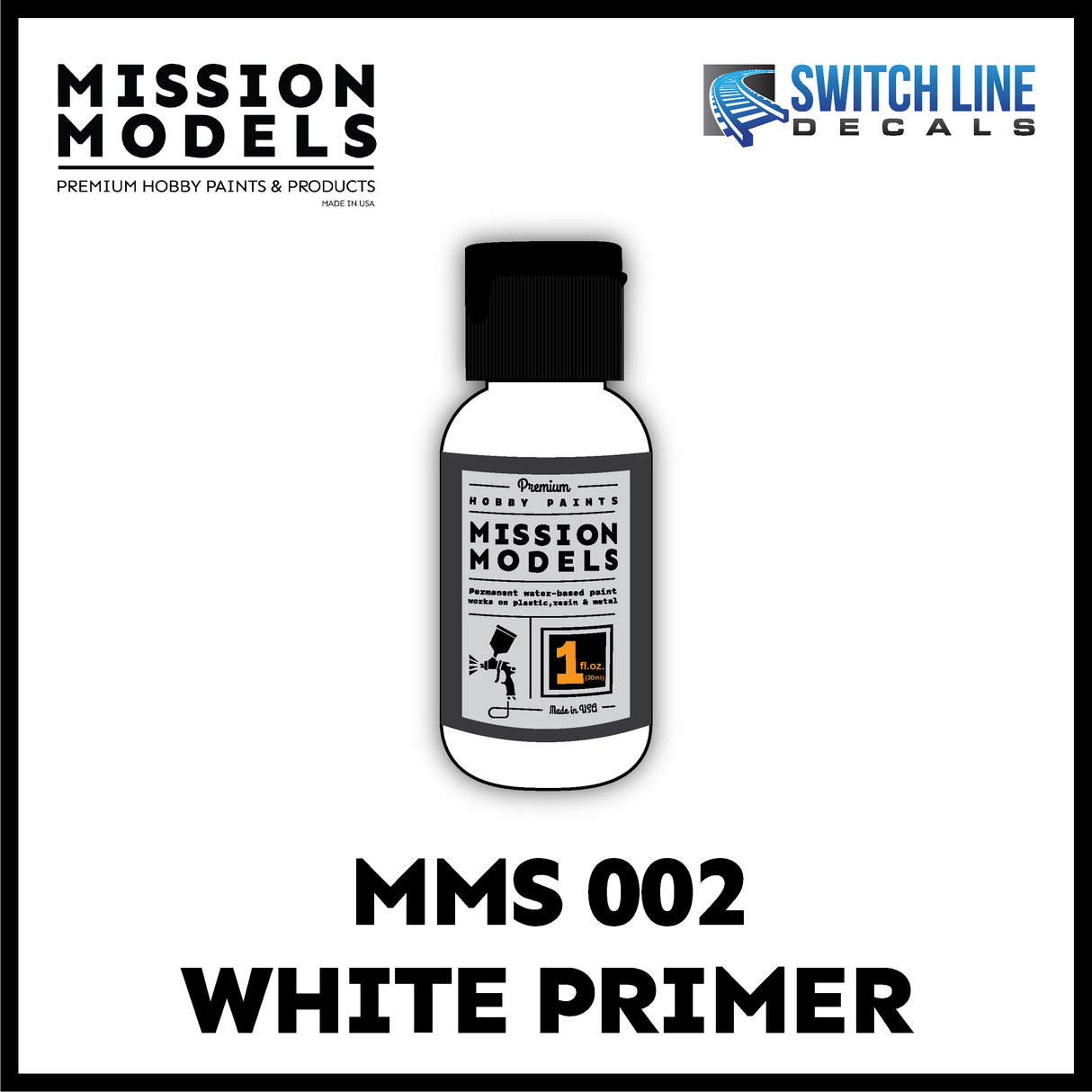 Mission Models Paint White Primer 1oz