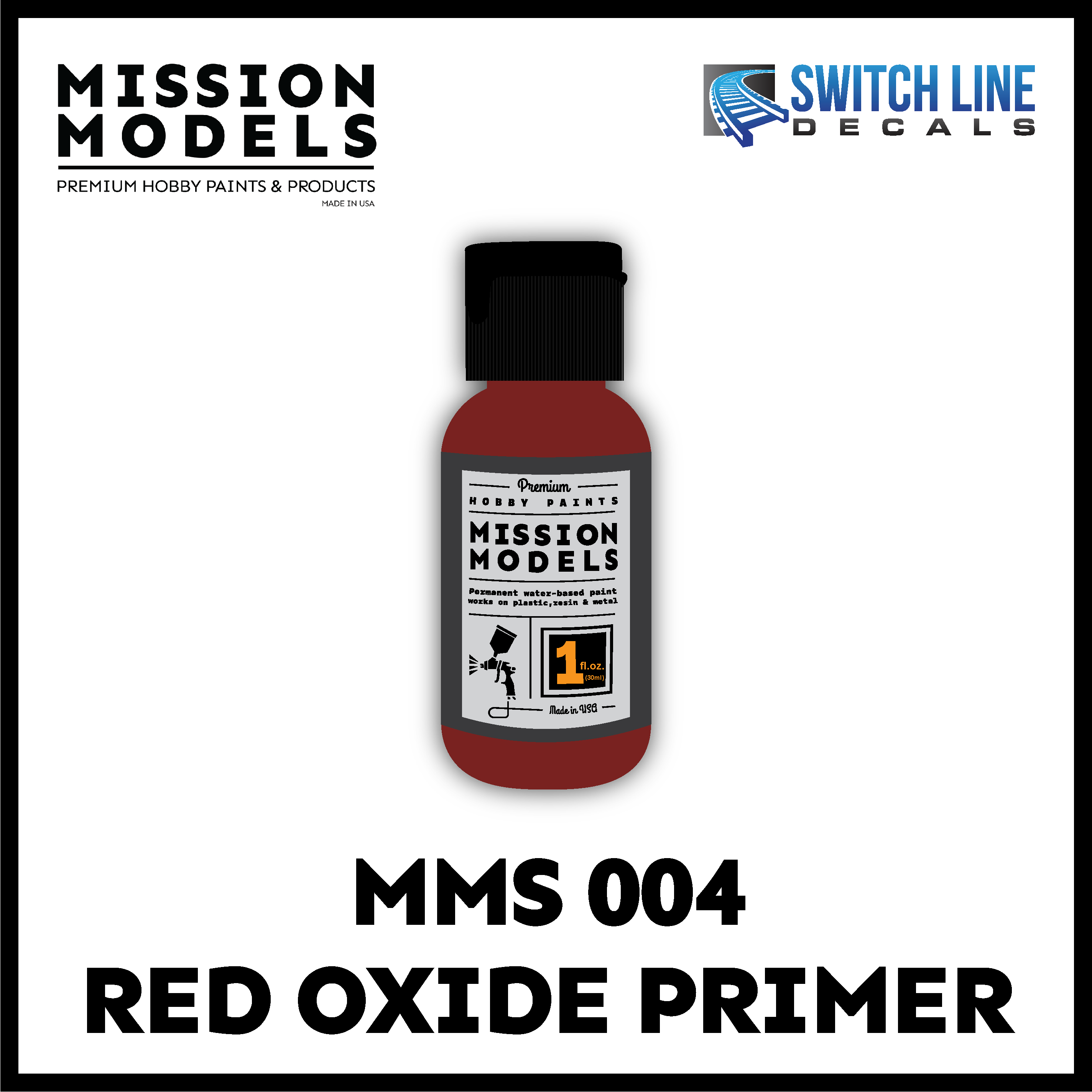 Mission Models Paint Red Oxide Primer 1oz