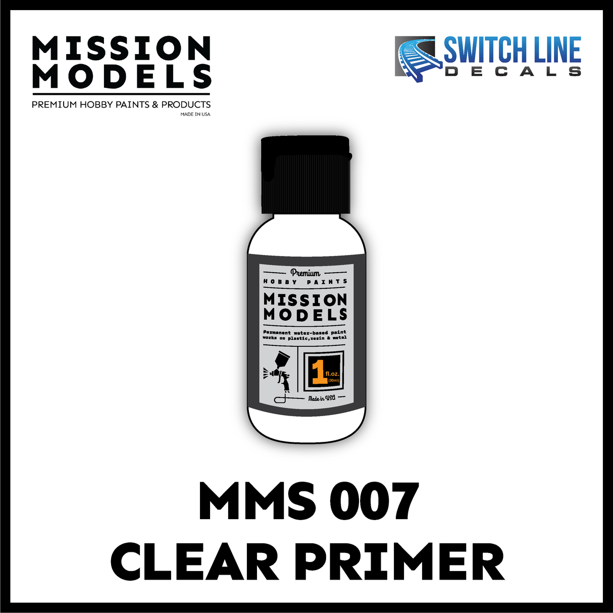 Mission Models Paint Clear Primer 1oz