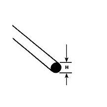 Plastruct .015" Round Polystyrene Rod 10" Length (10 per pack)