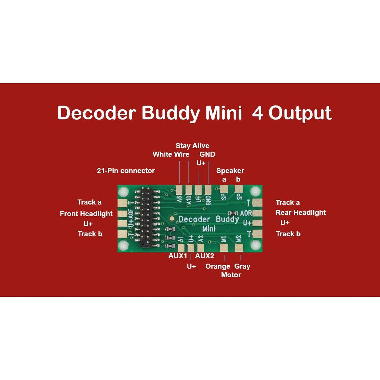 NixTrains Decoder Buddy Mini 21 Pin Decoder Adapter Board NTZ2