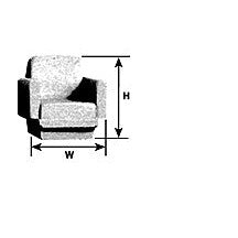 Plastruct White Urethane Arm Lounge Chair (1 per pack)