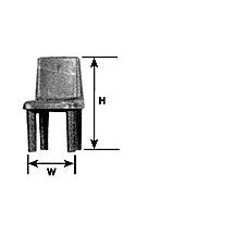 Plastruct White Styrene Standard Chair (1 per pack)