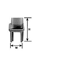 Plastruct White Styrene Arm Chair (1 per pack)