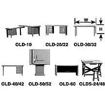 Plastruct O gauge White Styrene Flat Drawing Table ( 3 per pack)