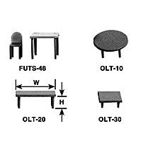 Plastruct O gauge White Styrene Round Table (1 per pack)