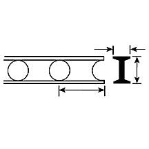 Plastruct 7/32" Styrene Celliform Open Web Truss 4-1/16" length (2 per pack)