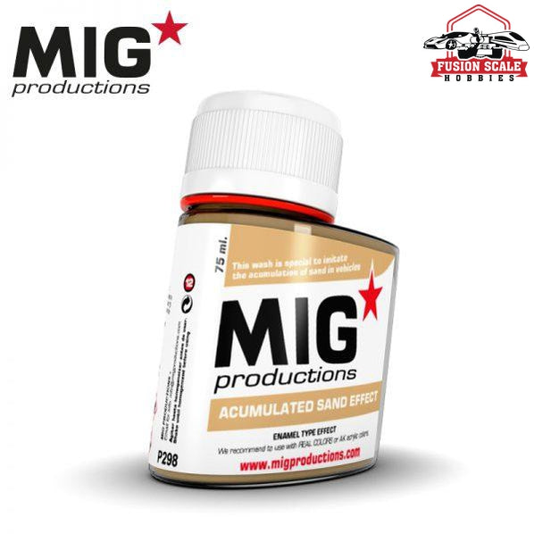 Mig Productions Enamel Wash 75ml Accumulated Sand Effect MP298
