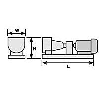 Plastruct 1-13/16"  Gray ABS Pump and Motor Set (1 set per pack)