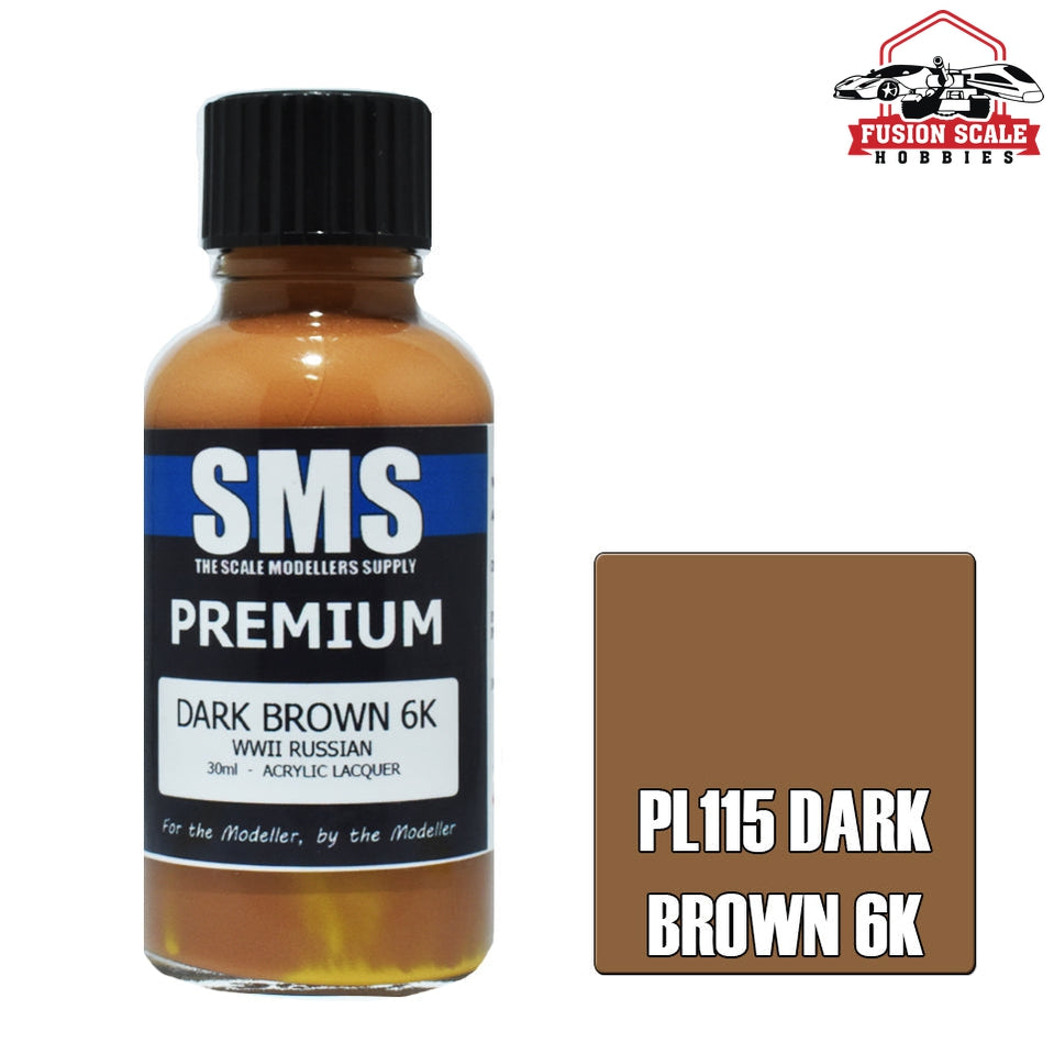 Scale Modelers Supply Premium Dark Brown 6k 30ml
