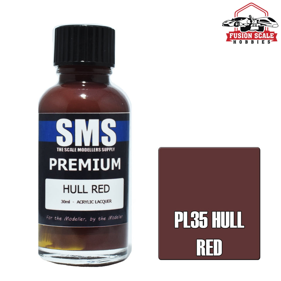 Scale Modelers Supply Premium Hull Red 30ml