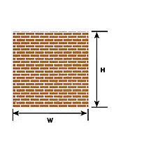 Plastruct O gauge Red Clay Brick  Sheet 12" x 7" (2 per pack)