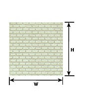 Plastruct HO gauge Beige Cement Block Sheet 12" x 7" (2 per pack)