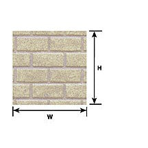 Plastruct G gauge Beige Cement Block Sheet 24" x 7" (1 per pack)