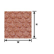 Plastruct G gauge  Red Clay Scalloped Edge Tile Sheet 12" x 7" (2 per pack)