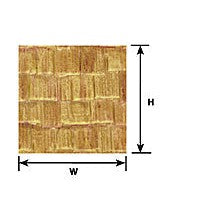 Plastruct G gauge Beige Wood Shake Shingle  Sheet 12" x 7" (2 per pack)