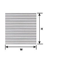 Plastruct HO gauge Beige Ribbed Roof/Corrugated 12" x 7" (2 per pack)