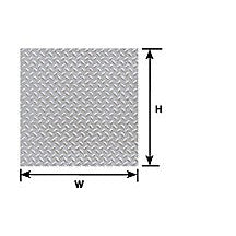 Plastruct HO gauge White  Diamond Plate Sheet 12" x 7" (2 per pack)